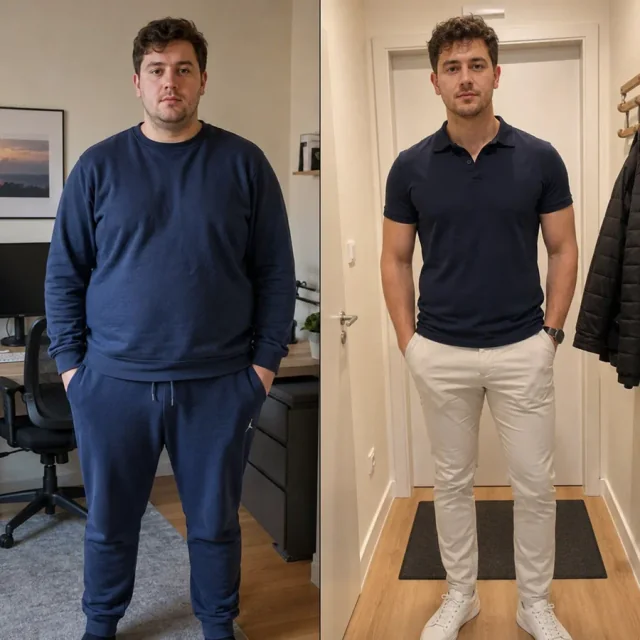 Echtes Zielfit Vorher-Nachher-Ergebnis von Jose
